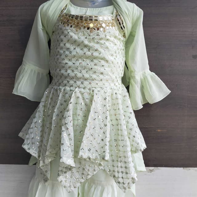 Light Green and Gold Dress
