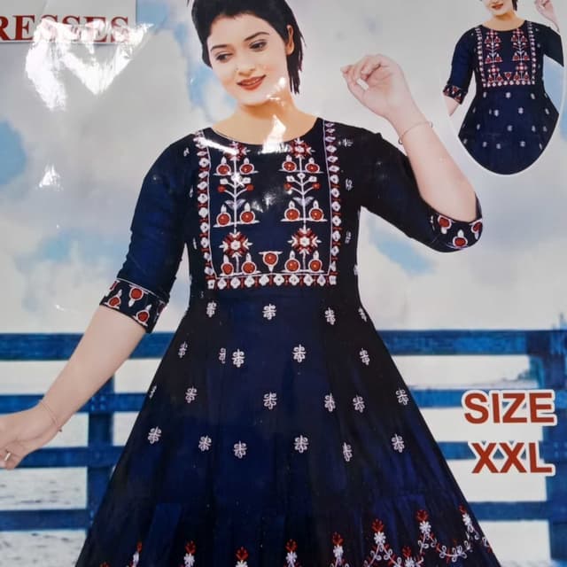 Navy Blue, Red, White Dress