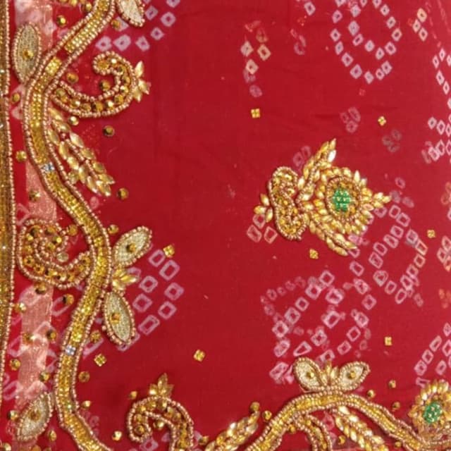 Red and Gold Saree