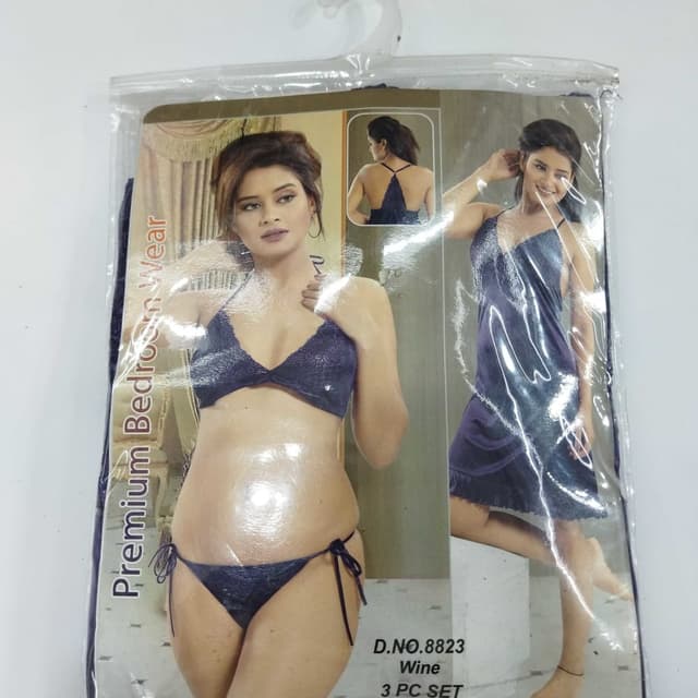 Wine (Dark Purple) Lingerie Set