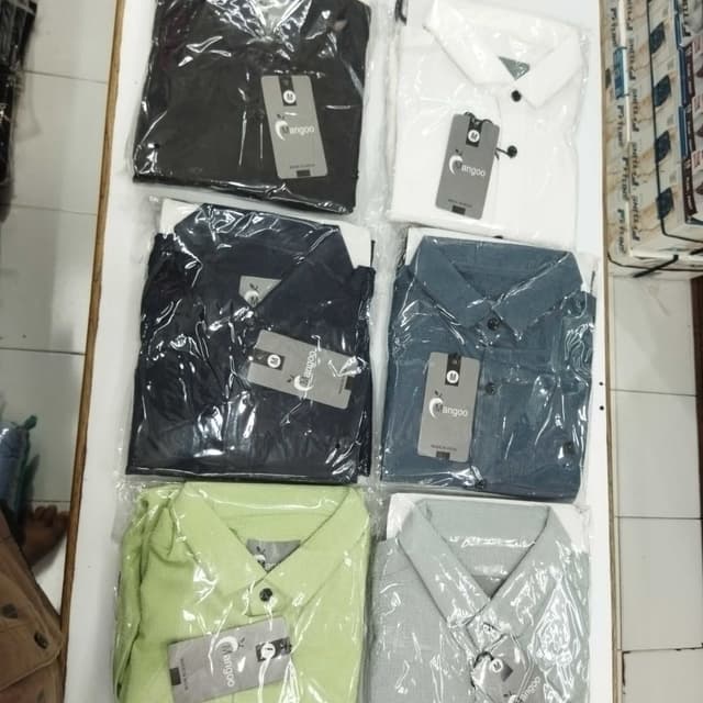 Black, White, Navy Blue, Teal, Light Green, Gray Shirt