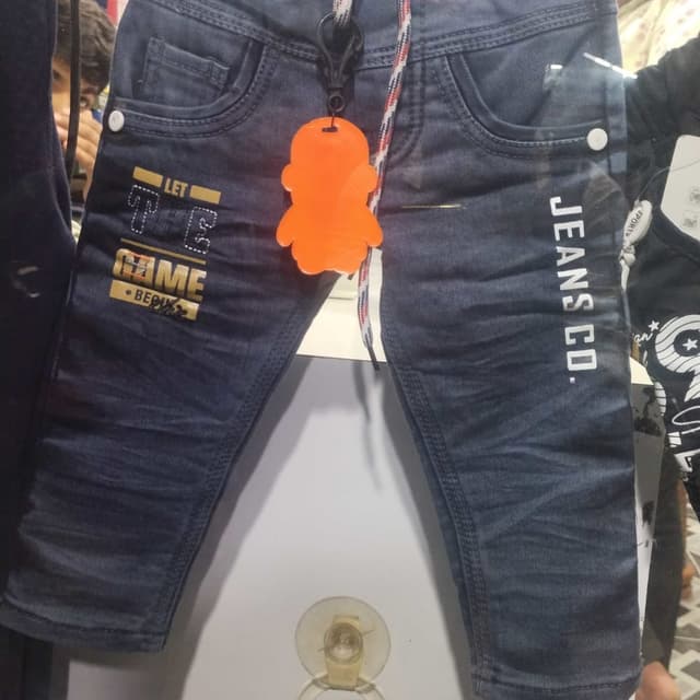 Blue, White, Gold Jeans