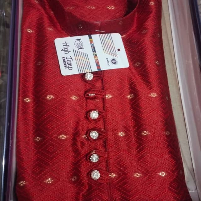 Red and Gold Kurta