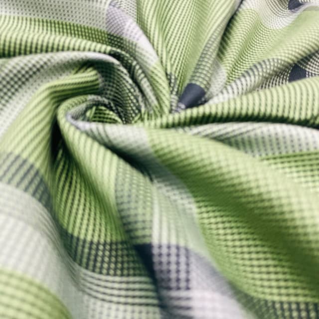 Green, Grey, Black, White Fabric