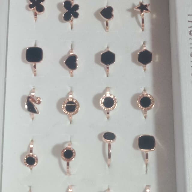 Rose Gold, Black Rings