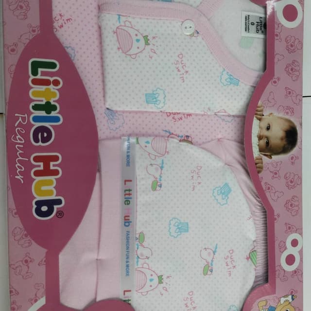 Pink and White Baby Clothing Set