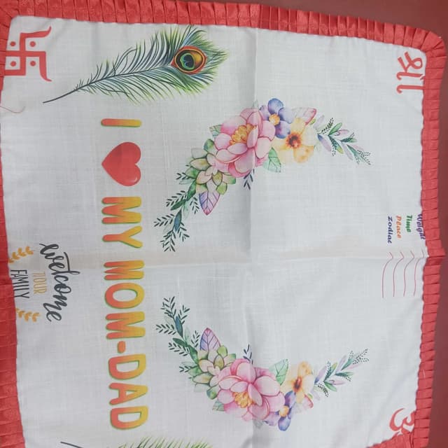 White, Red, Green, Pink, Yellow Handkerchief/Towel