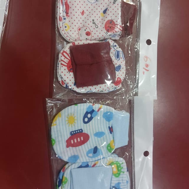 Red, White, Blue, Yellow, and various colors Baby mittens