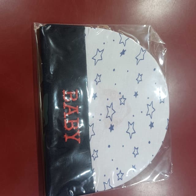 Black, White, Red, Blue Baby hat