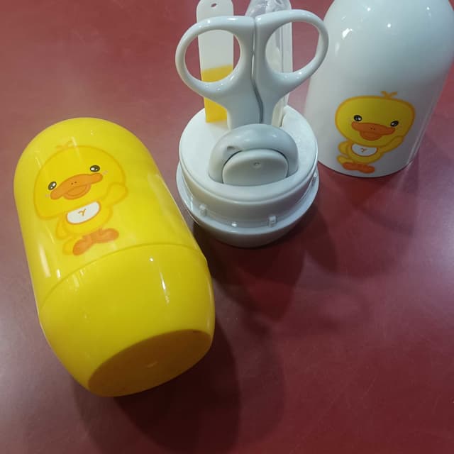 Yellow and White with Orange accents Baby Care Kit