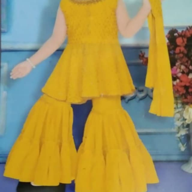 Yellow Sharara Suit