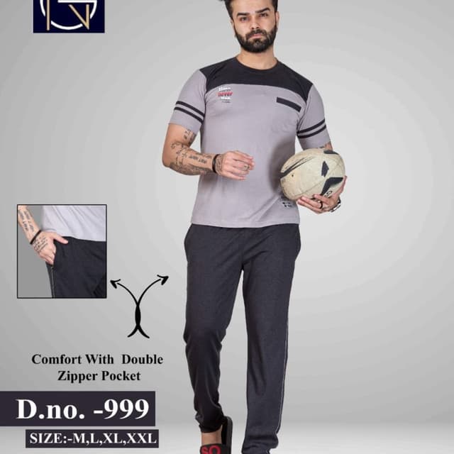 Gray and Black Tracksuit