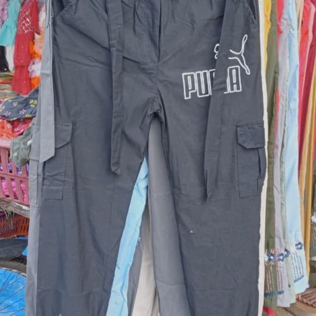 Black, Grey, Blue Cargo Pants