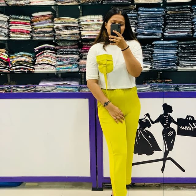 White and Yellow Two-piece set