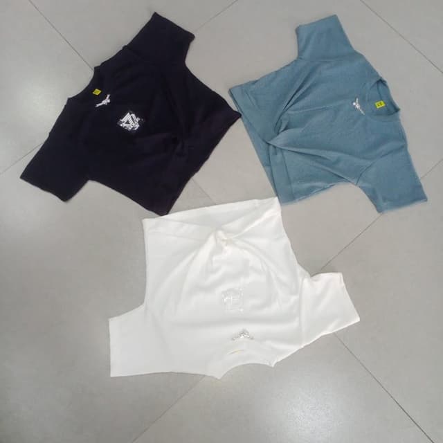 Black, Blue, White T-shirt