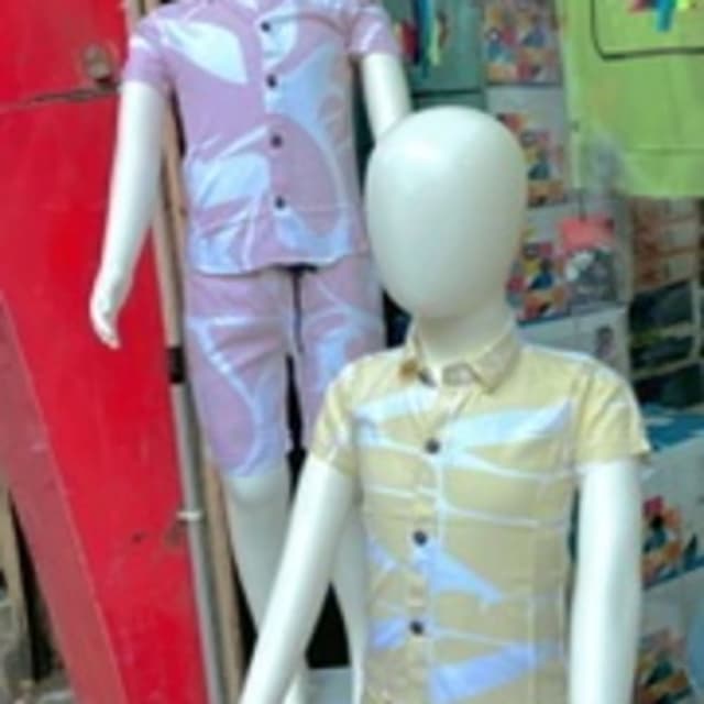Pink and White, Yellow and White Shirt and Shorts Set