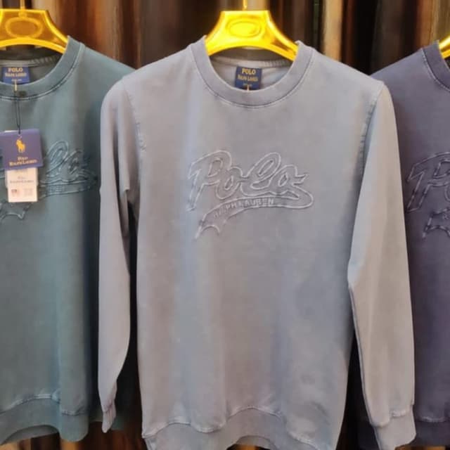 Various shades of blue, including teal, light blue, and navy Sweatshirt