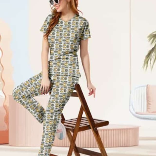 White, Yellow, Gray Pajama set