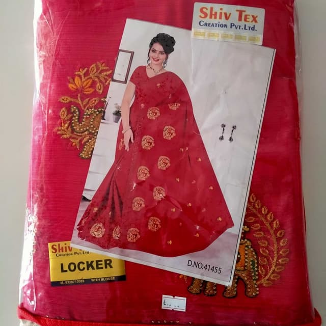 Red and Gold Saree