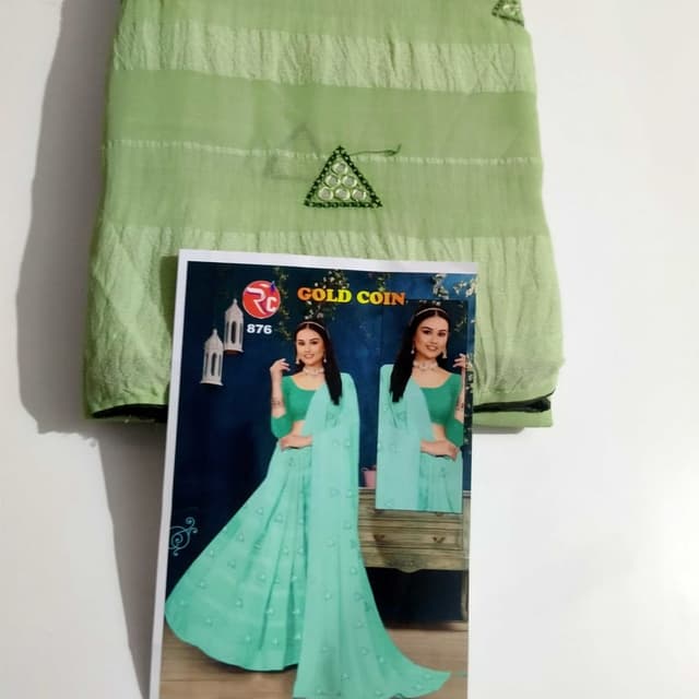 Light Green and Sea Green Saree