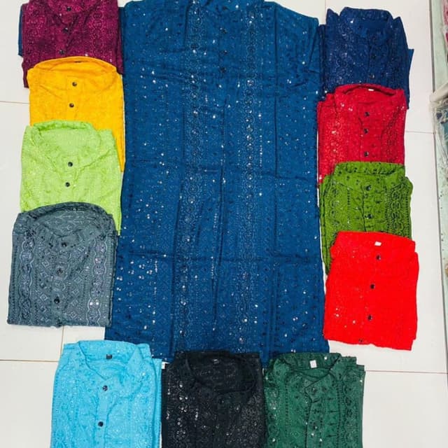 Various - Teal, Red, Green, Yellow, Black, Blue, Purple, Gray Kurta