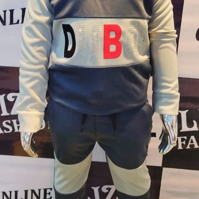 Navy blue, white, black, and red Tracksuit