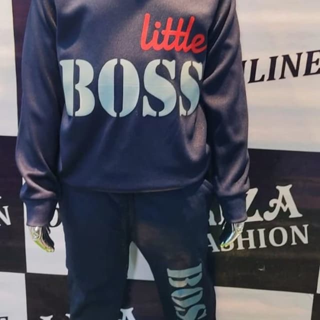 Navy Blue, White, Red Sweat Suit