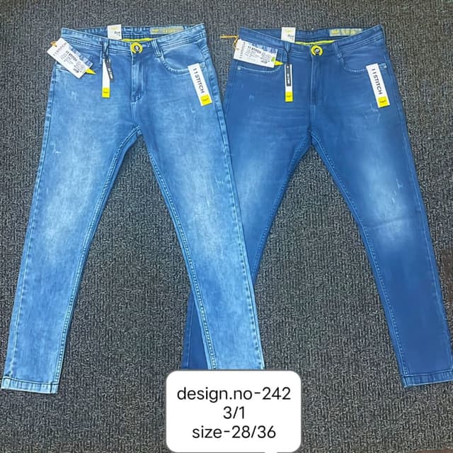 Various shades of blue Jeans