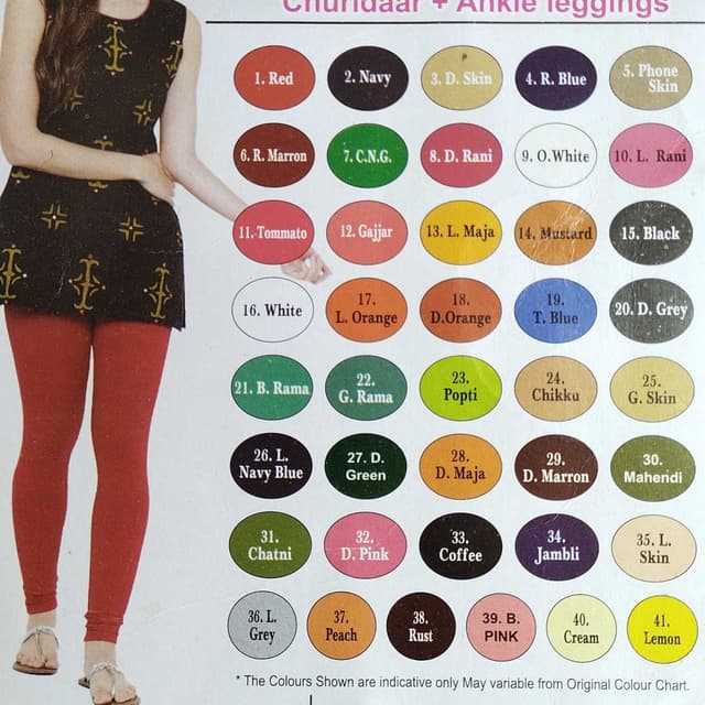 Red, and various other colors Leggings