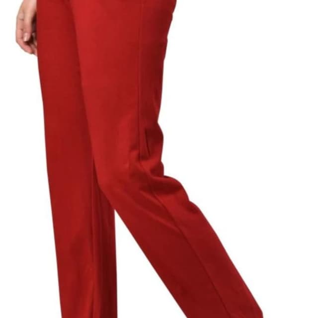 Ladies Red cotton pant 