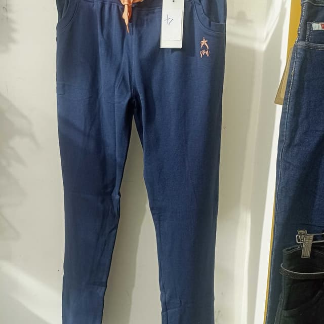 Ladies Blue cotton pant 