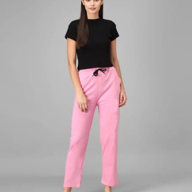 Ladies Blue cotton pant 