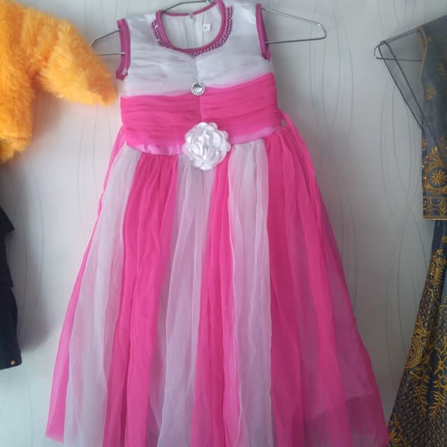 Pink and White Dress