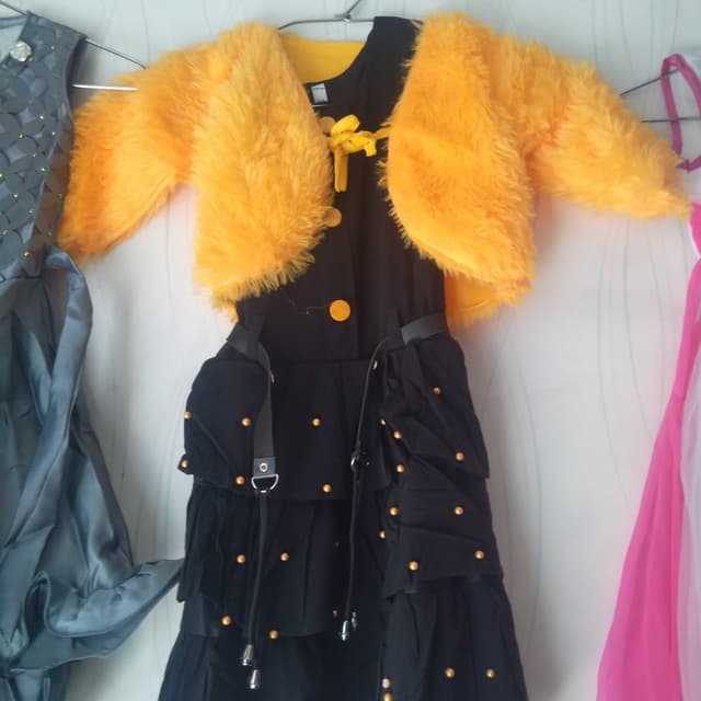 Black and Yellow Dress with Bolero