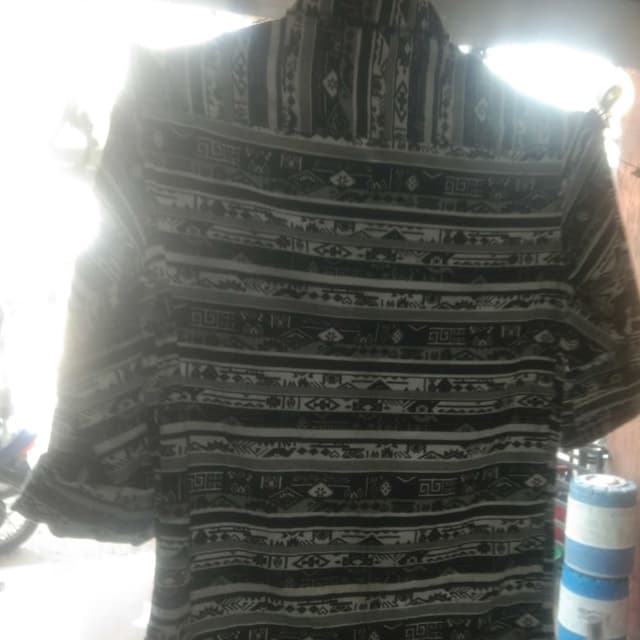 Black, Gray, and White Shirt