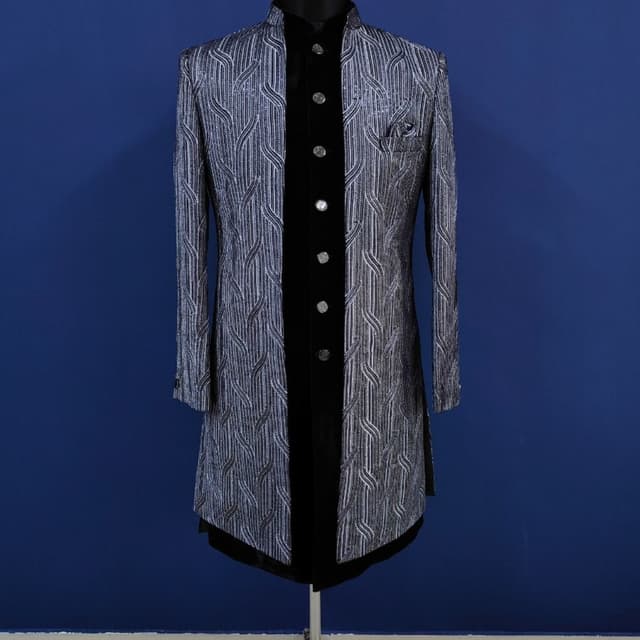 Blue, Silver, Black Jacket