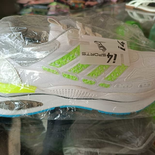 White, Green, Blue, Yellow Sneakers