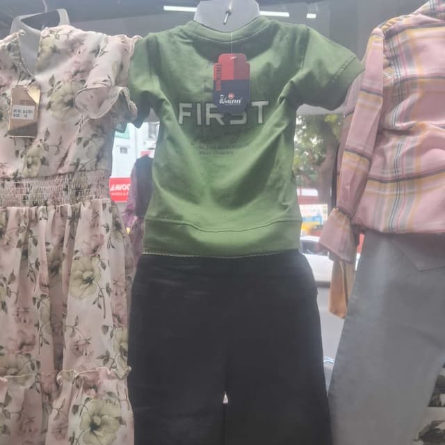 Green and Black T-Shirt and Pants
