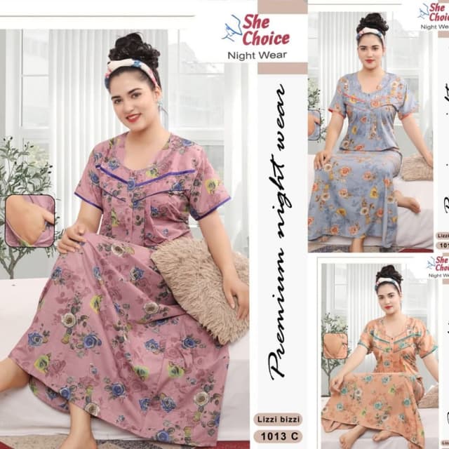 Pink, Blue, Green, Peach Nighty