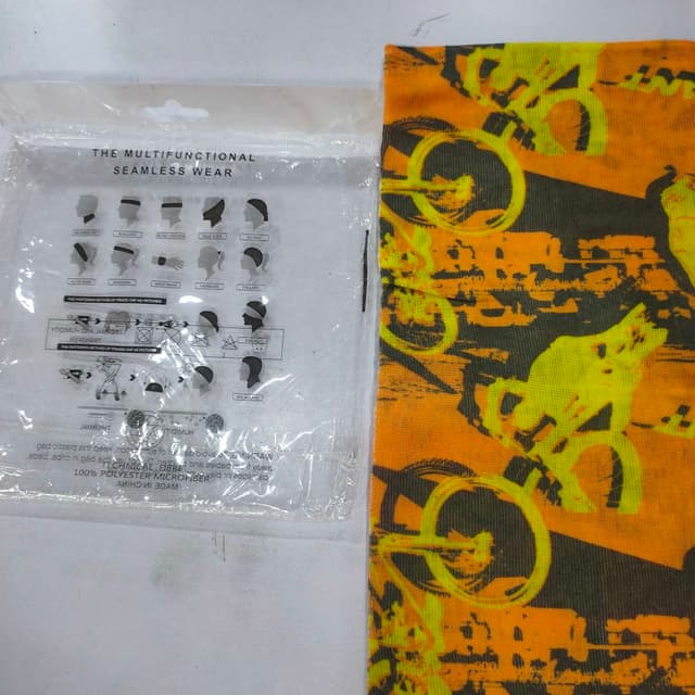 Orange and Black with Yellow accents Multifunctional Seamless Wear