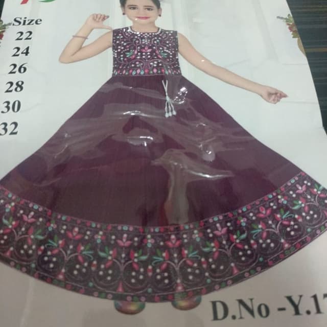 Burgundy, with accents of Pink, Green, and White Dress