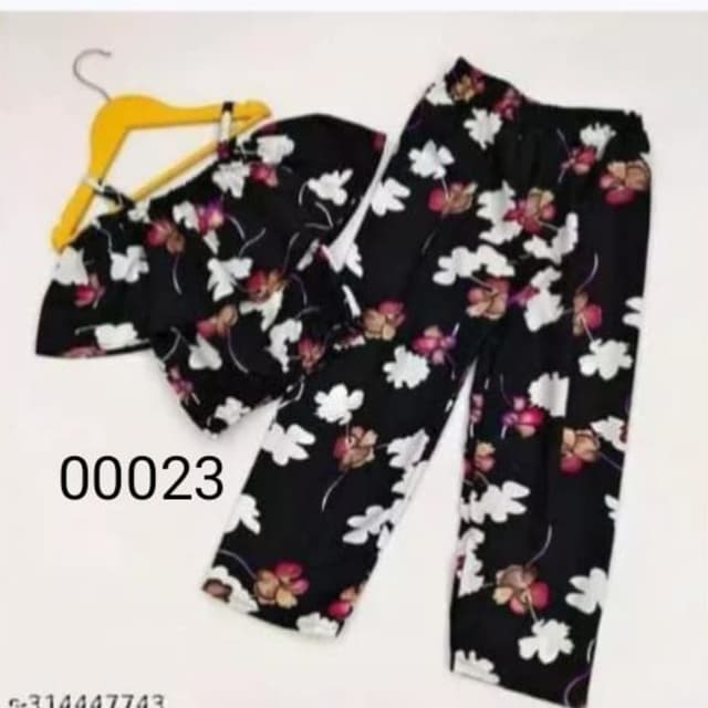 Black, White, Pink, Brown Co-ord Set