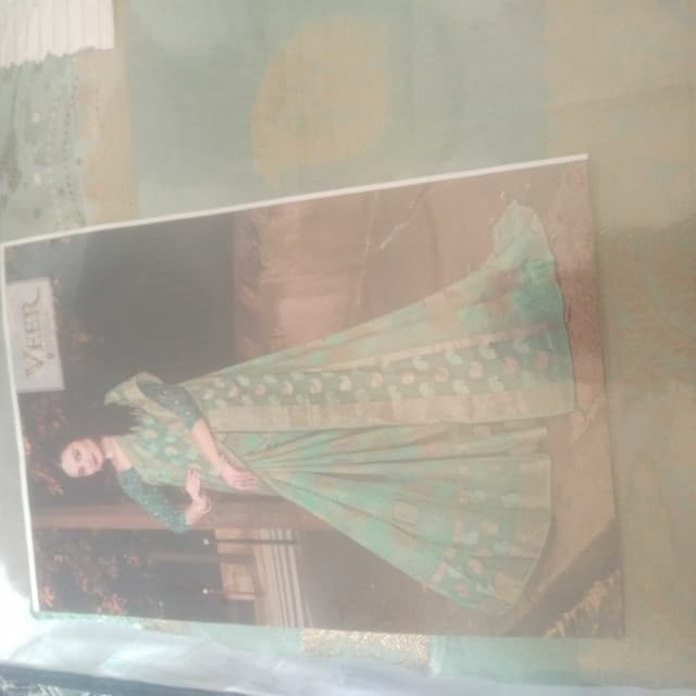 Green and Beige Saree