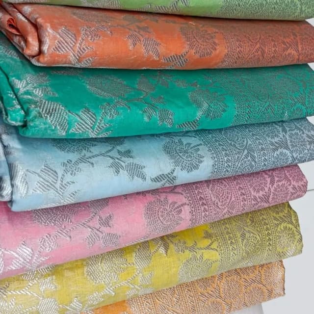 Linen cotton Light Blue Saree