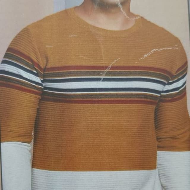 Reverse cord striper Tshirt 