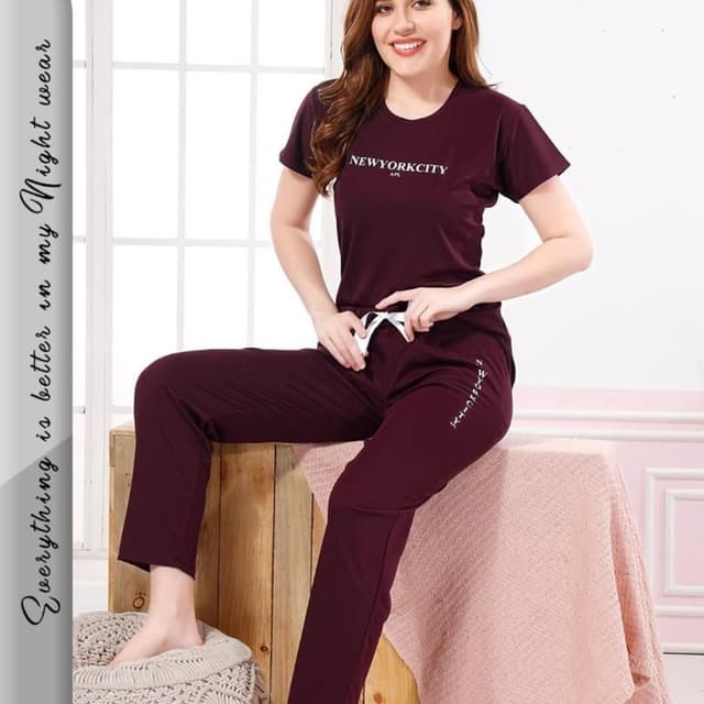 Burgundy Sleepwear Set