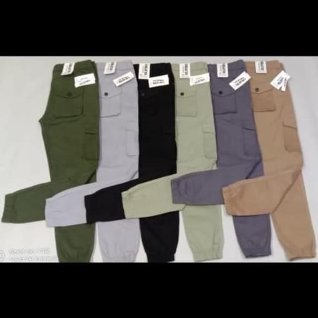 Green, Grey, Black, Tan Cargo Pants