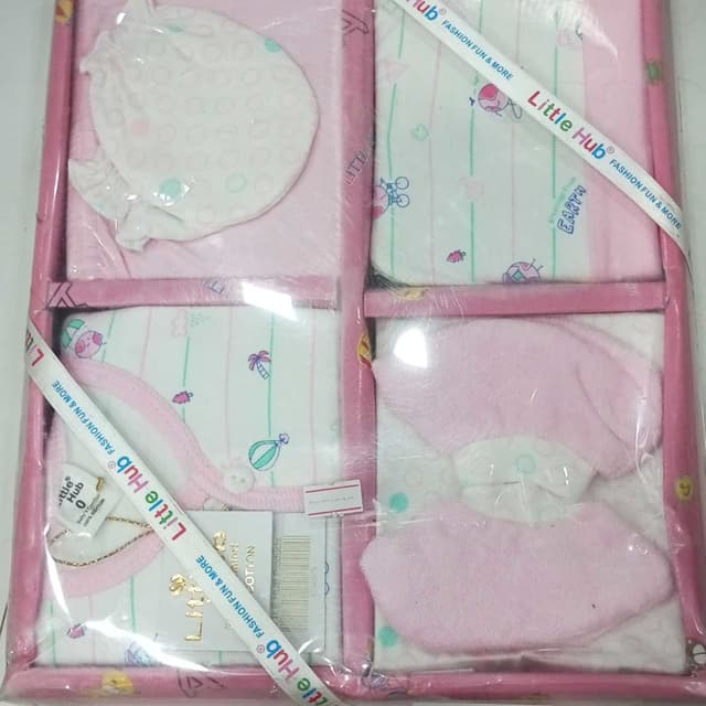 Pink, White Baby Clothing Set