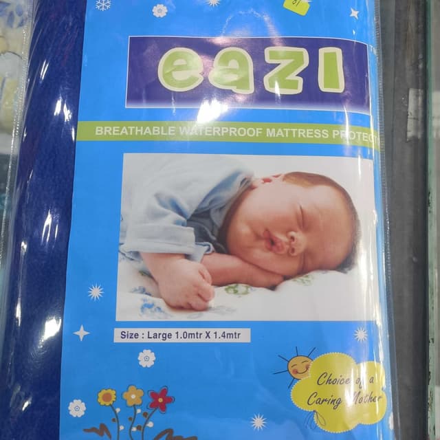 Blue, White Mattress Protector