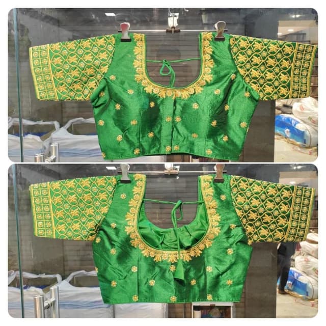 Green and Gold Blouse